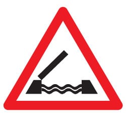 Warning Opening Swing Bridge Ahead Sign