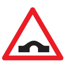 Warning Hump Back Bridge Sign