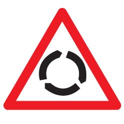 Warning Roundabout Sign