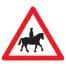 Accompanied Horse or Pony Ahead Sign