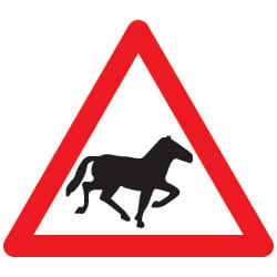Wild Horses and Ponies Road Sign