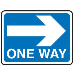 One Way Directional Arrow Right Traffic Sign