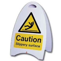 Caution Slippery Surface Free Standing Sign