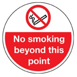 Floor Graphics - No smoking beyond this point