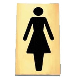 Brass Female Symbol Sign