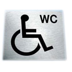 Stainless Steel WC Disabled Symbol