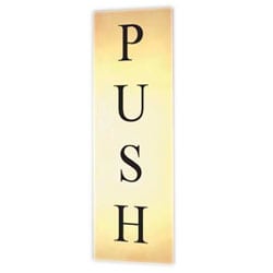 Brass Push Door Sign