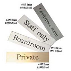 Stainless Steel Staff Only Door Sign