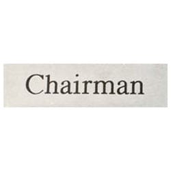 Stainless Steel Chairman Door Sign