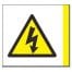 Risk of Electric Shock Aluminium Symbol Sign