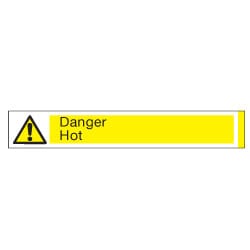 Aluminium Danger Hot Sign