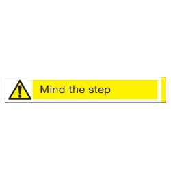 Aluminium Mind the Step Sign