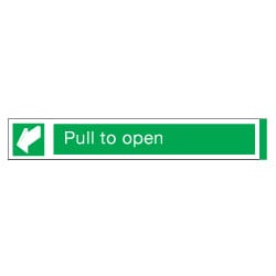 Aluminium Direction to Pull to Open Sign