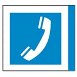 Aluminium Telephone Symbol Sign