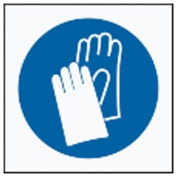 Wear Hand Protection Symbol Safety Labels