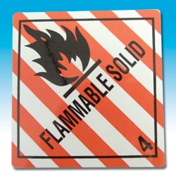 Flammable Solid 4 Labels