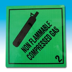 Non Flammable Compressed Gas Label