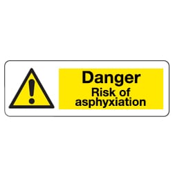 Danger Risk of asphyxiation Sign