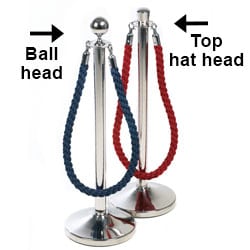 Rope Barrier with Post - Ball Head
