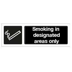 Smoking In Designated Areas Only Sign