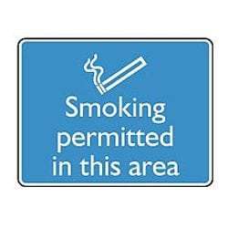 Smoking Permitted In This Area Sign