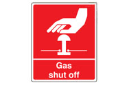 Gas shut off signs
