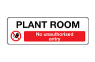 Plant Room Access Signs