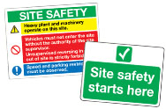 Construction site safety signs