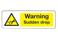 Warning Sudden Drop signs