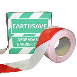 Degradable Red and White Barrier Tape