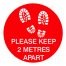 Please Keep 2 Meters Apart Floor Graphic