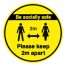 Be Socially Safe Floor Graphic