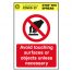 Avoid Touching Surfaces or Objects Sign