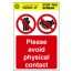Please avoid physical contact Sign