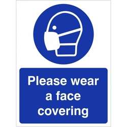 Please Wear a Face Covering Sign