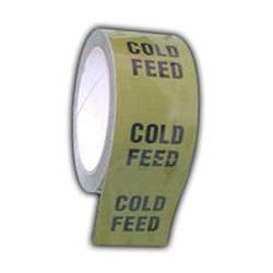 Cold Feed Pipe ID Tape Black on Green