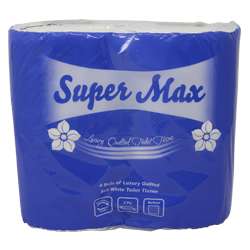 Supermax Embossed 2 Ply White Toilet Roll - Pack of 40