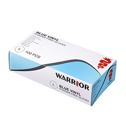 Warrior® Blue Vinyl Powder Free Gloves