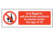 Off Licence Products Sign