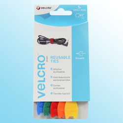 VELCRO® Brand Adjustable Ties - 5 ties per pack